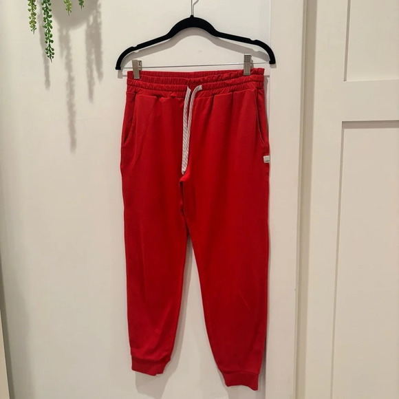 Vuori The Rise The Shine Performance Jogger Red Drawstring Front Pockets Small - Picture 2 of 10